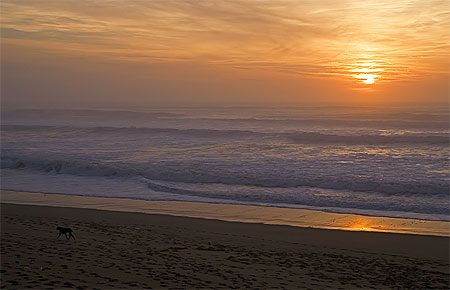 Coucher de soleil sur l'oc�an