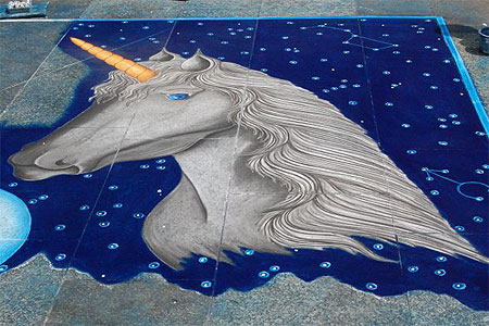 Peinture sur parvis