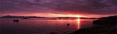 Coucher de soleil sur l'ile de Skye