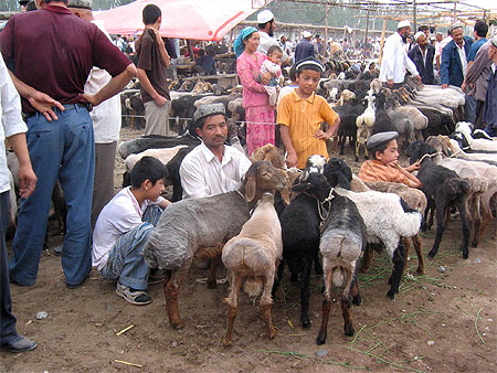 Sur le march� de Kashgar