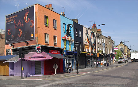 Fa�ades bigarr�es de Camden Town