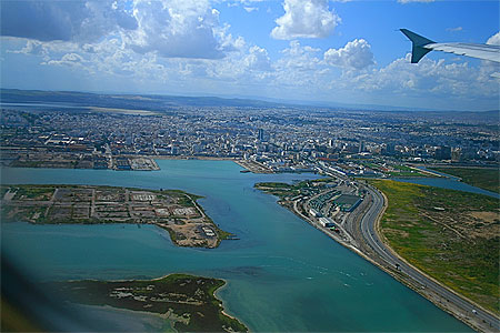 Arriv�e � Tunis en avion