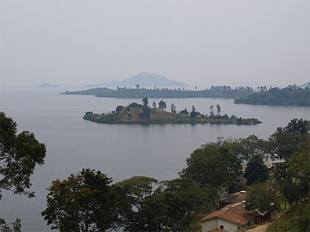 Vue splendide sur le lac Kivu avec ses �lots