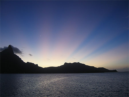 Coucher de soleil � Bora-Bora