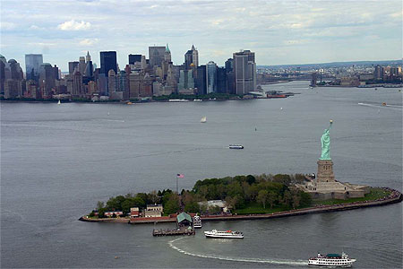 La Statue de la libert� et Manhattan
