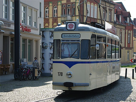 Un tramway datant de l'�poque de la RDA