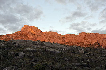 Coucher de soleil dans l'Andringitra