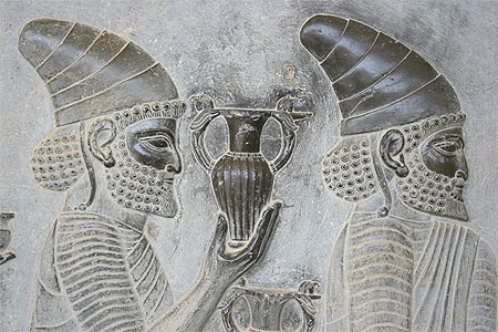 Gravure de l'escalier de l'Apadana