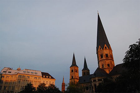 Bonn au coucher du soleil