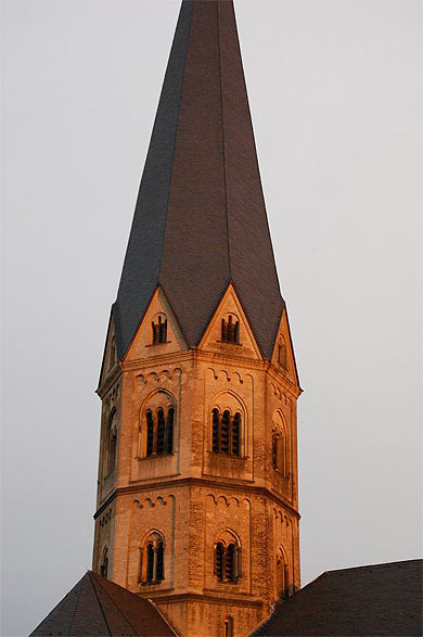M�nster au coucher du soleil