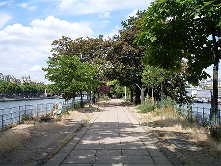 Ile aux cygnes une promenade ombrag�e