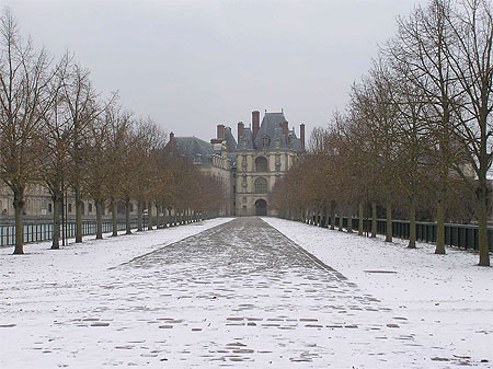 Ch�teau de Fontainebleau sous la neige