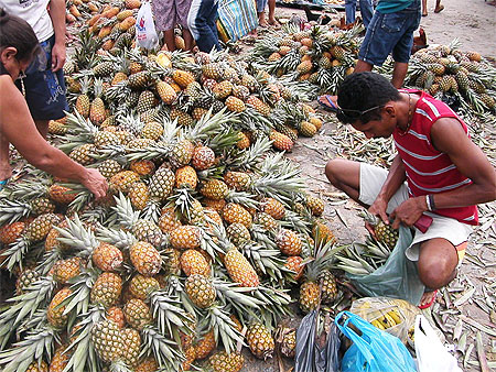 Ananas au march� de Rio Tinto