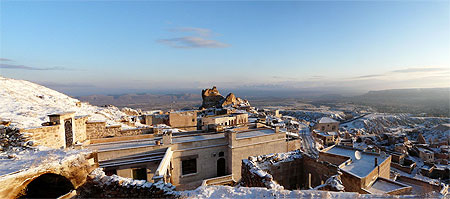 Uchisar sous la neige