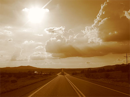 Route 66 sepia