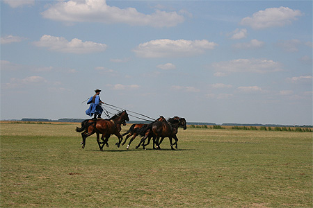 D�monstration �questre dans la Puszta