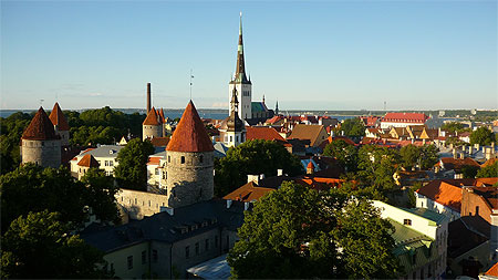 Vue panoramique de la ville m�di�vale