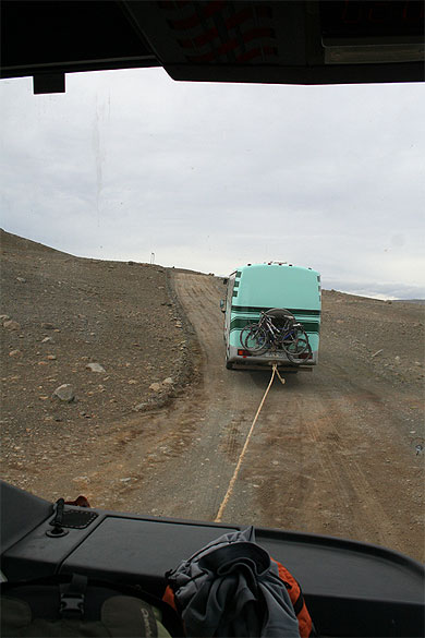 Panne de car sur la piste ...