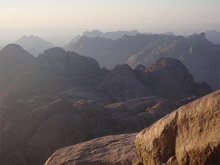 Coucher de soleil sur le mont Sinaï