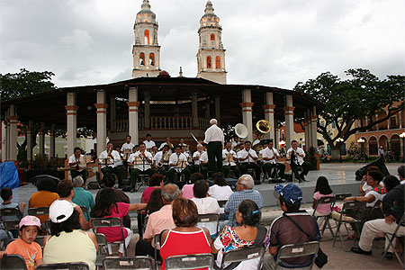 Le z�calo de la vieille ville de Campeche
