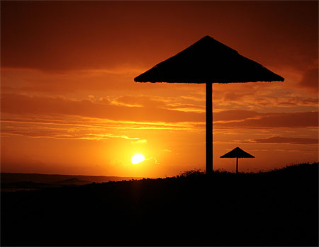 Coucher orange