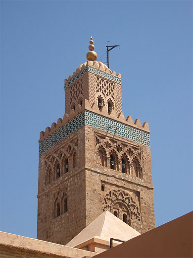 Marrakech, La grande Mosqu�e et la Koutoubia