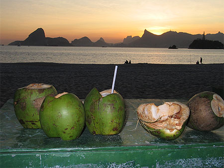 Noix de coco face � la baie de Rio