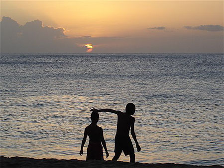 Coucher de soleil � la perle