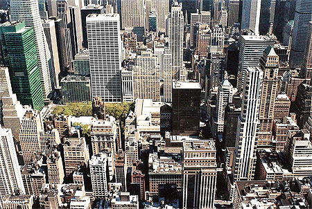 Une vue depuis l'Empire State Building