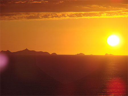 Coucher de soleil sur les �les sanguinaires