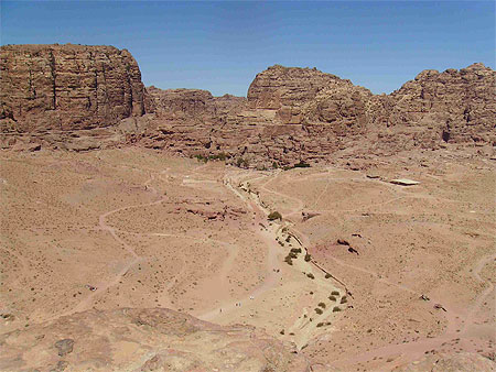 Petra vue de la montagne