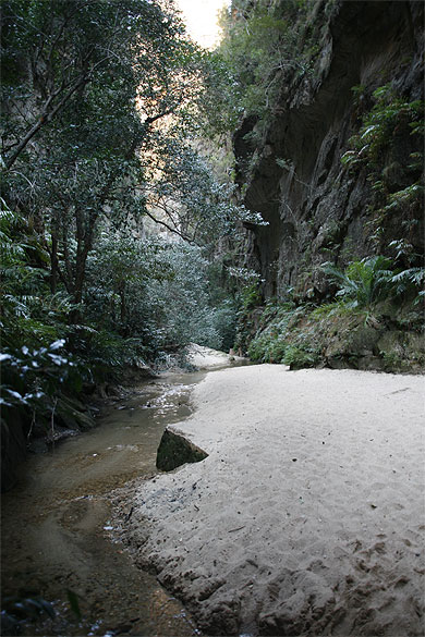 Sable fin � l'int�rieur du canyon