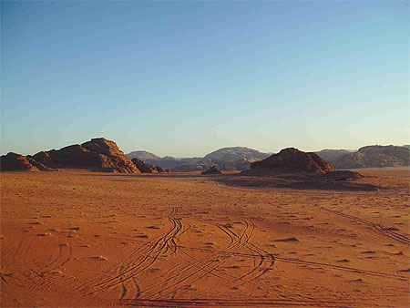 Le Wadi Rum au coucher du soleil