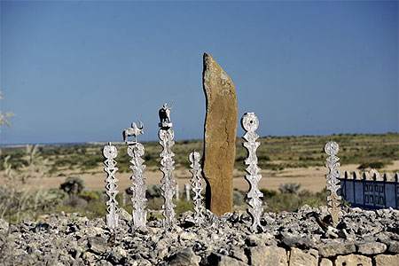 Bucr�nes et Aloalo sur un tombeau Mahafaly