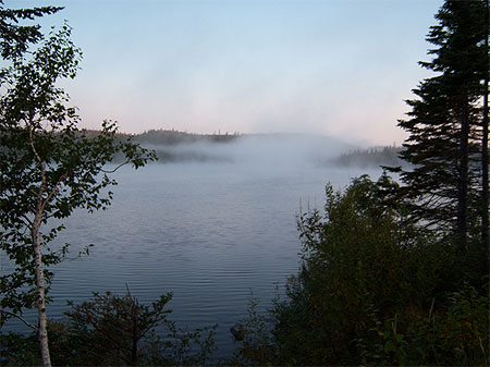 Brume du matin - route 138
