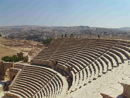 Les gradins du th�atre de Jerash