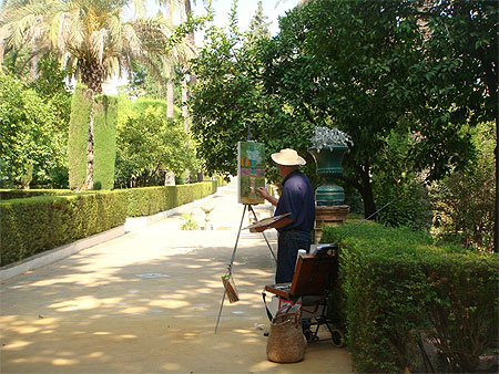 Qui�tude dans des jardins paradisiaques