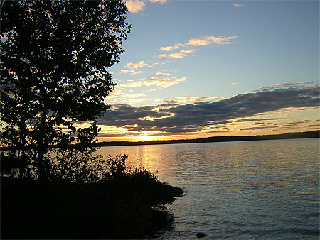Coucher de soleil sur la Peribonka