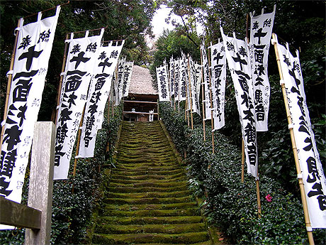 Kamakura - Les escaliers menant au temple Sugimoto-Dera