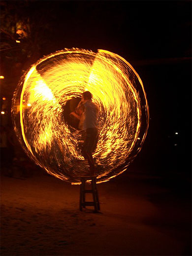 Soir�e sur la plage
