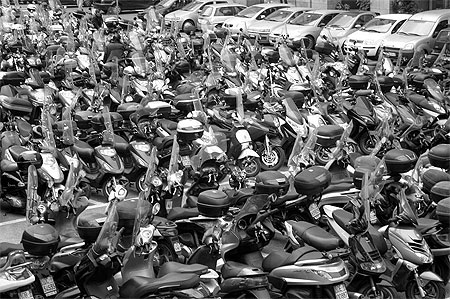 T'as pas ton scooter?