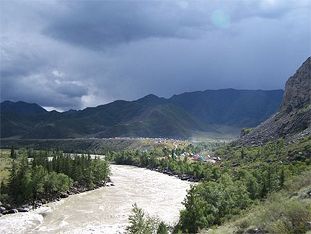 Concours de rafting dans l'Alta�, Sib�rie du sud