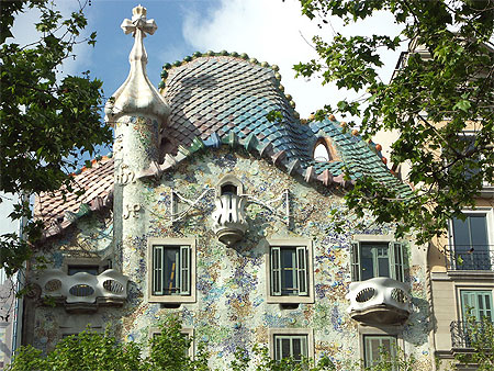 Fa�ade de la Casa Batllo � Barcelone