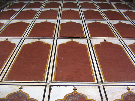 Le Sol marbre au Taj Mahal