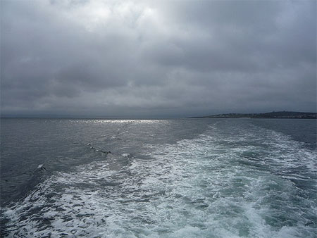 Sur le bateau pour aller sur Inis Mor
