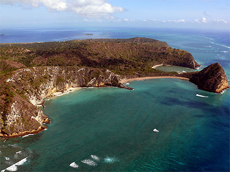 Les plages de Moya � Mayotte, vue du ciel