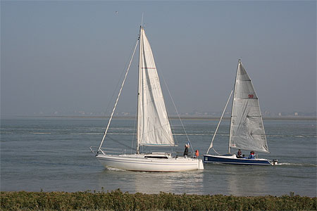 Bateaux en baie de Somme
