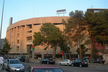 En vue de Camp Nou le temple du Foot � Barcelone
