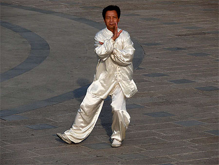 Tai chi sur le Bund