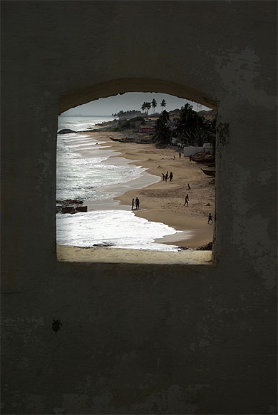 Plage depuis le chateau